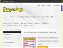 Tablet Screenshot of happenings.com
